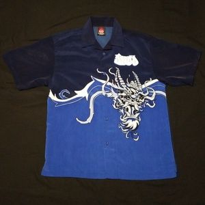 Jnco Mens Dress Shirt Short Sleeve Button Down XL